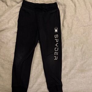 Spyder Kids Black Sweatpants with Logo